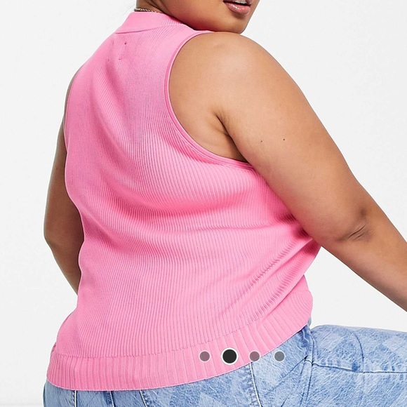Hot pink sweater tank top from asos - Picture 3 of 7